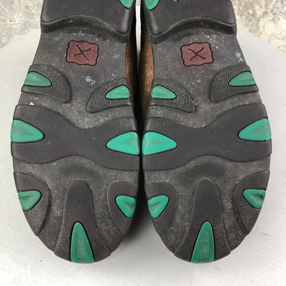 Twisted X Women's Size 9.5M Chukka Driving Moc Brown All Leather Ankle Boots - Picture 15 of 16